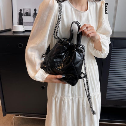 Chain Backpack 2023 Summer Handbag High Women's Pu Leather Shoulder Bag
