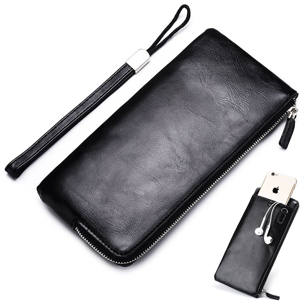 Zipper Mobile Phone Bag Wallet Large Cell Phone Case Slot Card Purse Traveling