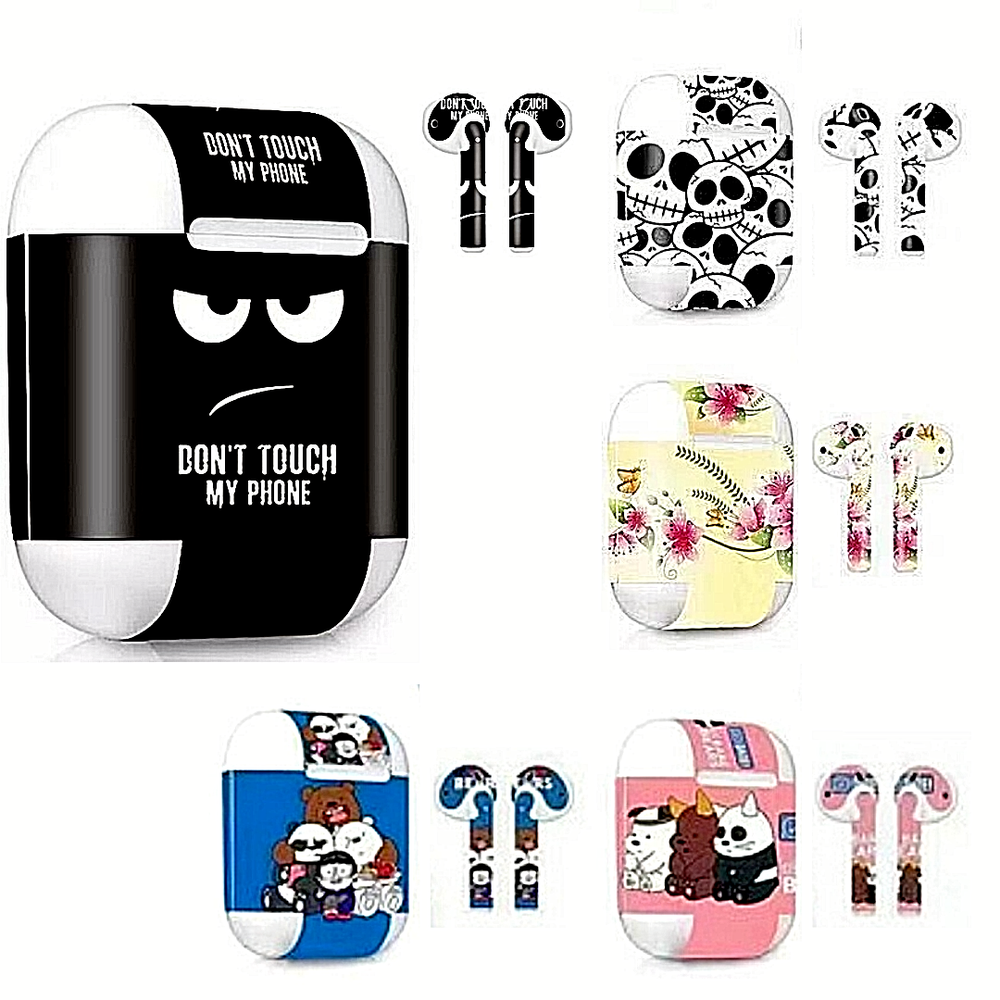 Protector Calcomania de Vinylo Forro Para Audifonos Auriculares Aairpods 1/2