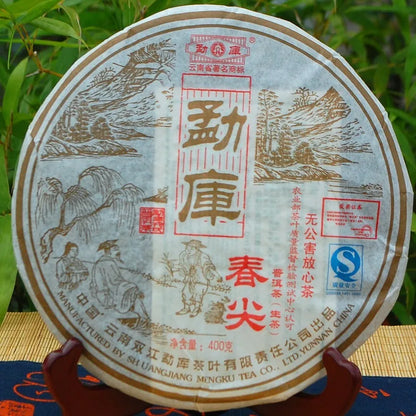 2007 Year Mengku Rongshi Shen Puer Meng Ku Spring Tip 400g Raw Pu Er Tea Cake