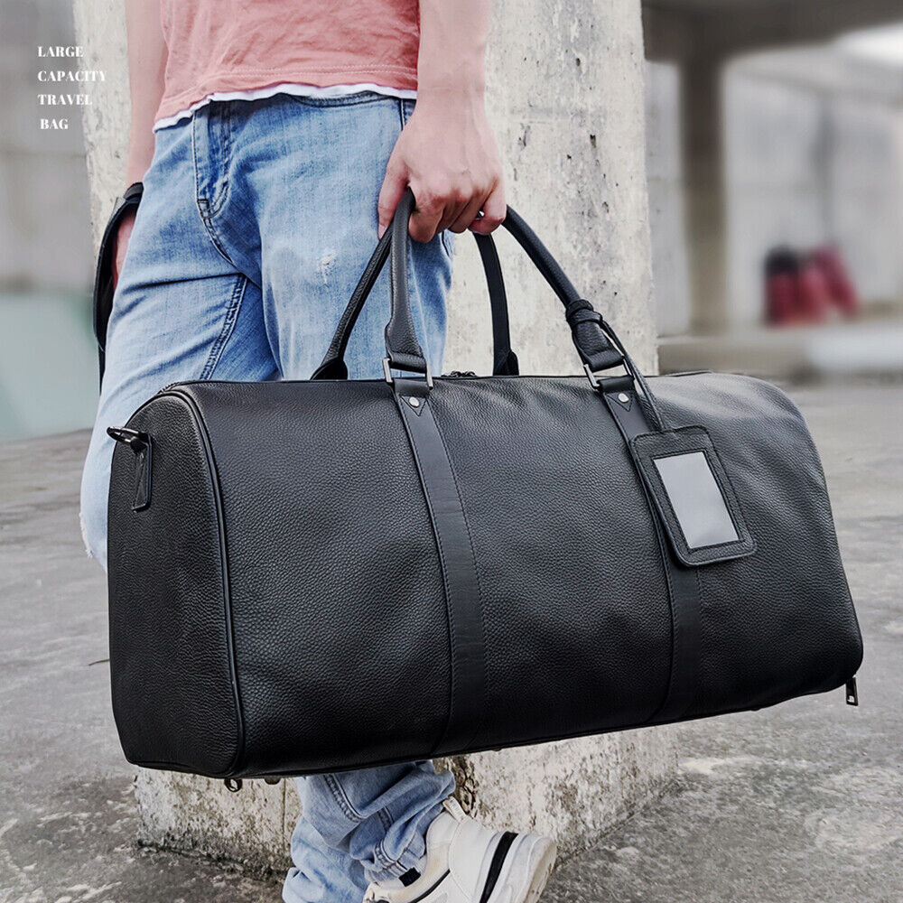 100%Genuine Leather Travel Bag Carry-on Hand Luggage Bags Shoulder Bag Big Totes