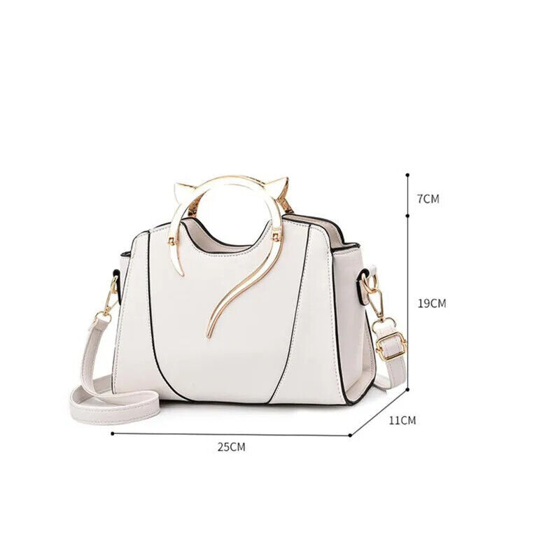 Handbag Women Purse Brand PU Leather Shoulder Bag Crossbody White