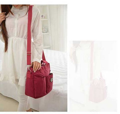 Soft Purse Waterproof Nylon Shoulder Messenger Bag Zipper Traveling Accessories