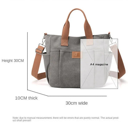 Tote Bag Autumn Thickened Canvas Crossbody Bag Women Shoulder Bag Handbag