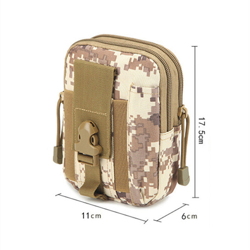 Men Tactical Pouch Belt Waist Pack Bag Pack Running Pouch Travel Camping Bag