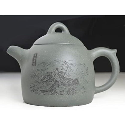 Teapot 7.8oz Chinese Yixing Clay Tianqing Genuine Zisha Tea Pots Qinquan style