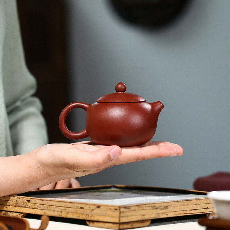 Yixing zisha clay teapot 5oz purple sand Dahongpao handmade Spherical filtration