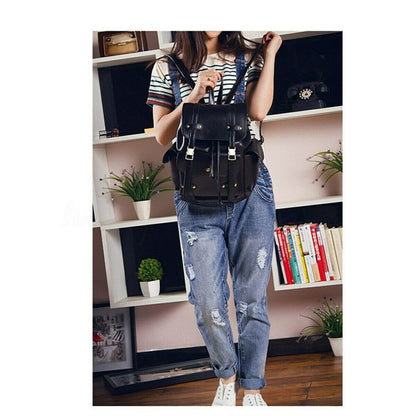 New Women‘s’ PU Leather Backpack Handbag Shoulder Messenger Rucksack Laptop Bag