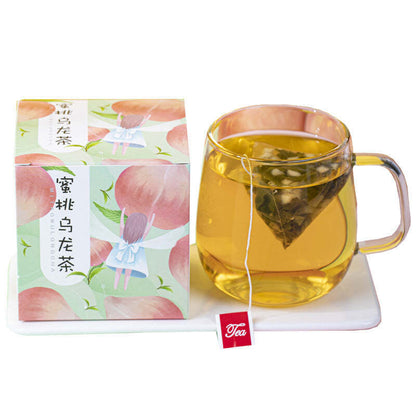 Peach Oolong Tea Triangle Package Chinese Fruit Green Tea Healthy Drink 10 Bags