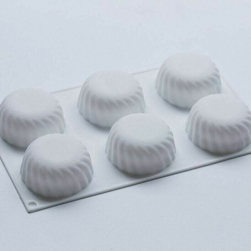 6 Holes Round Gear Silicone Mold DIY Soap Mousse Sugarcraft Making Supplies Tool