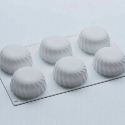 6 Holes Round Gear Silicone Mold DIY Soap Mousse Sugarcraft Making Supplies Tool