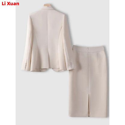 Outfits Women, Blazer Skirts Suit Office Uniform Jacket Skirts 2-Piece Set