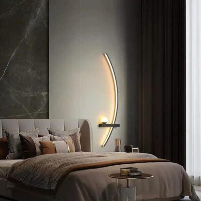 LED Wall Lamps Modern Black Gold Interior Nordic Art TV Home Decor Sconce Lights