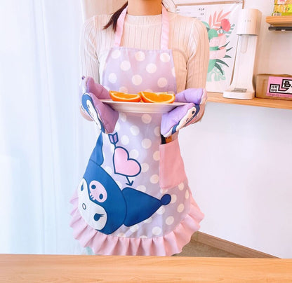 my melody kuromi fashion girls unisex apron Cooking aprons cartoon new