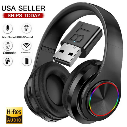 Audifonos Bluetooth Inalambricos Para Telefono TV PC Computer con Adaptador Free