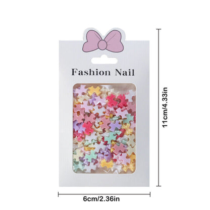 100Pcs/Bag Mini Bow 3D Cute Nail Art Decorations Shiny Bowknot Ornament