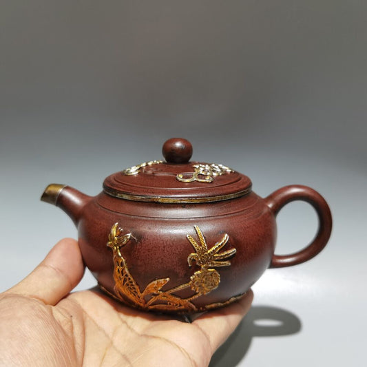 vintage China yixing purple clay teapot zisha ceremony ceramic exquisite teaware