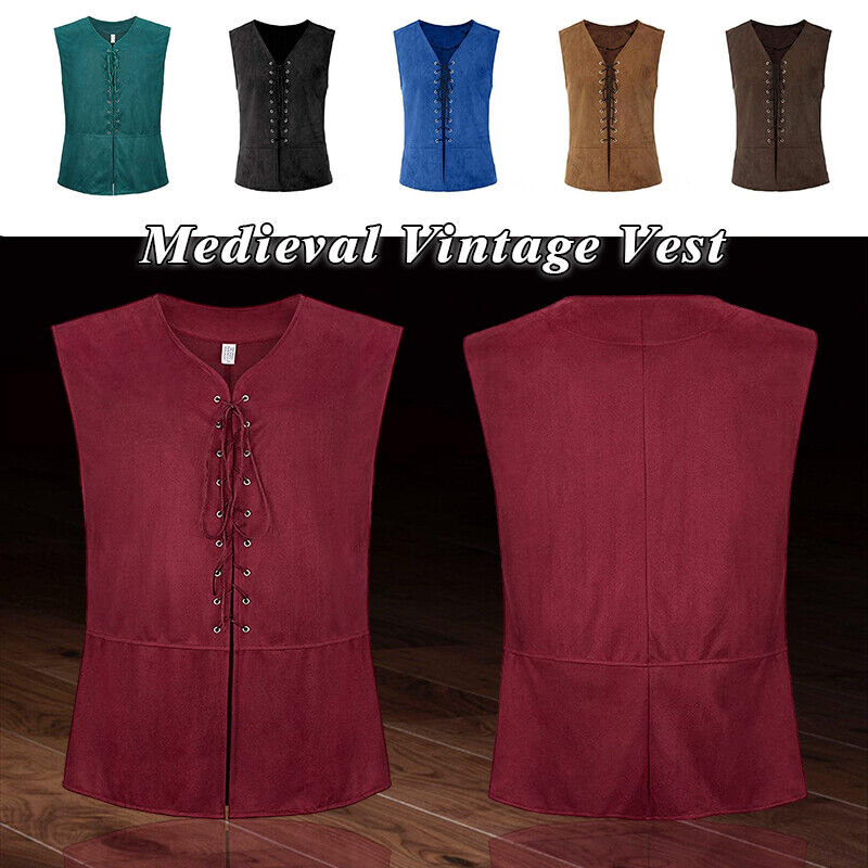 Steampunk s Plus Size Mens Carnval Medieval Renaissance Gothic Pirate Vest