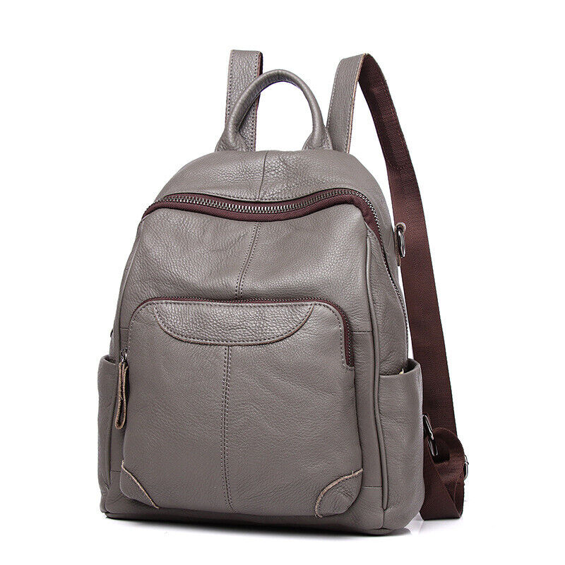 Soft Top Cow Leather Backpack, Women's Leather Travel Bag Crossbody Shoulder Bag