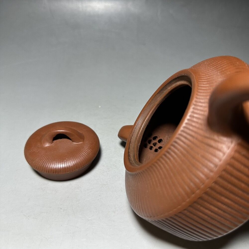vintage chinese yixing purple clay teapot zisha ceremony carving Collectible art