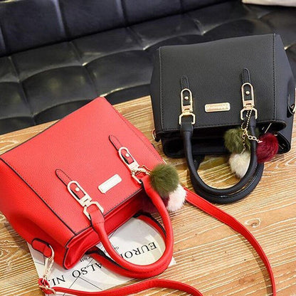 Women Handbag Ladies Bag Handbags PU Leather Pompom Crossbody Shoulder Bags