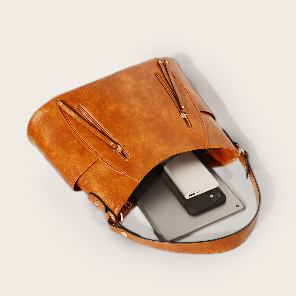 Women's Leather Elegant Handbags, Crossbody Shoulder Bag Satchel Tote