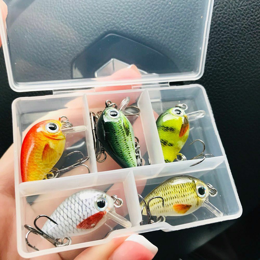 5Pcs/Lot 1.8g 3cm Mini Wobblers/Crankbait Fishing Lures Set Artificial Hard Bait