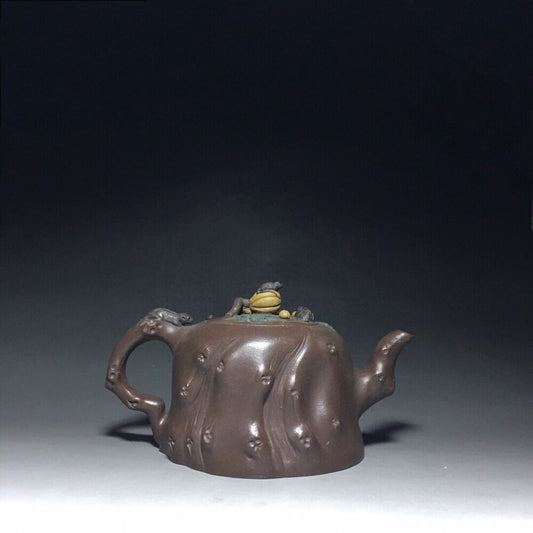 l-0Chinese Yixing Zisha Clay Handmade Exquisite Teapot （五谷丰登 底款：蒋蓉）