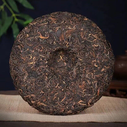 357g Yunnan Qizi Old Puerh Raw Tea Cake 2003 Yiwu Zhengshan Sheng Pu'er Cake Tea