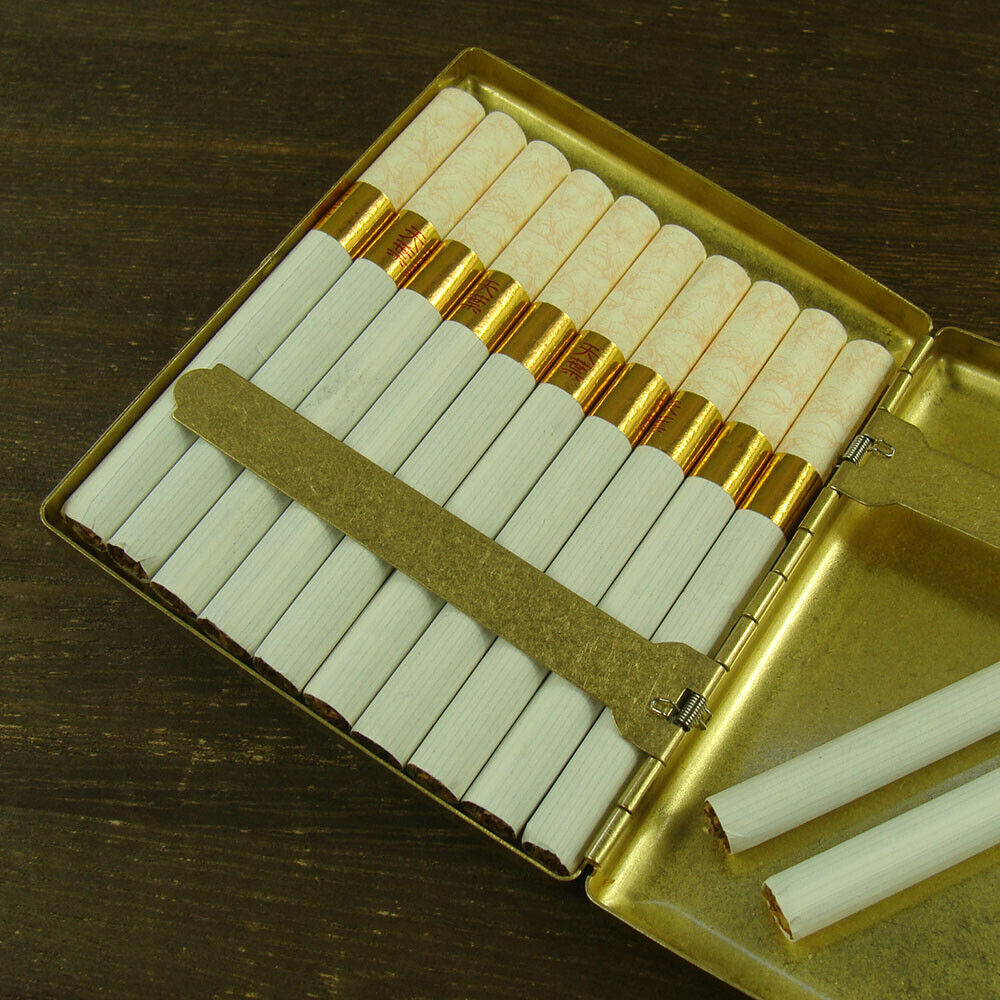 Collectable Brass Cigarette Case Holder Cigarette Box Holds 20 cigarettes