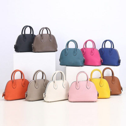 Shell Bag Messenger Purse Cow Leather Simple Shoulder Bag Handbag Small Pouch