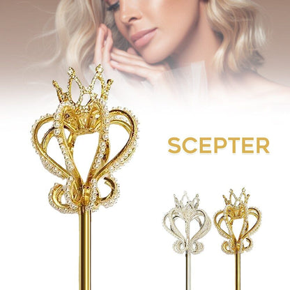 Magic Wand Rhinestone Scepter Pearl Crystal Pageant Handhelds Costume Props 53cm