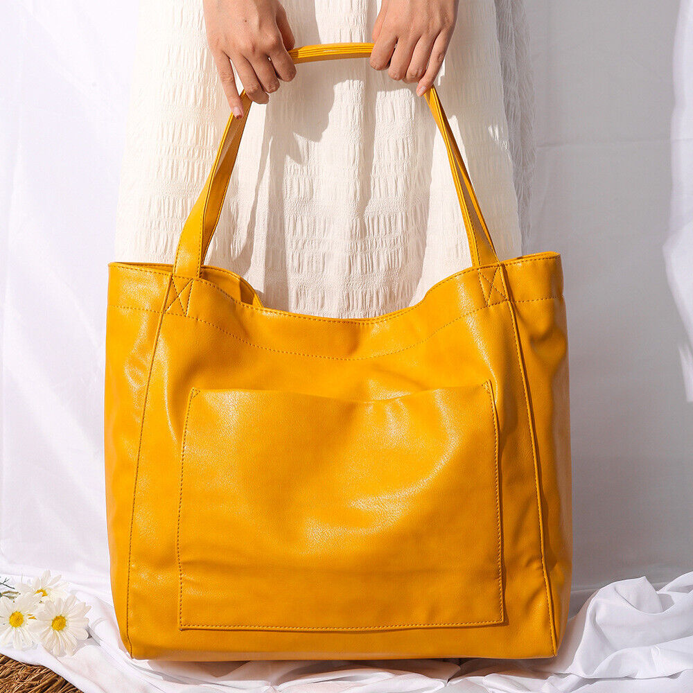 Soft Leather Women's Tote Bag, Large Capacity Handbag Shoulder Bags