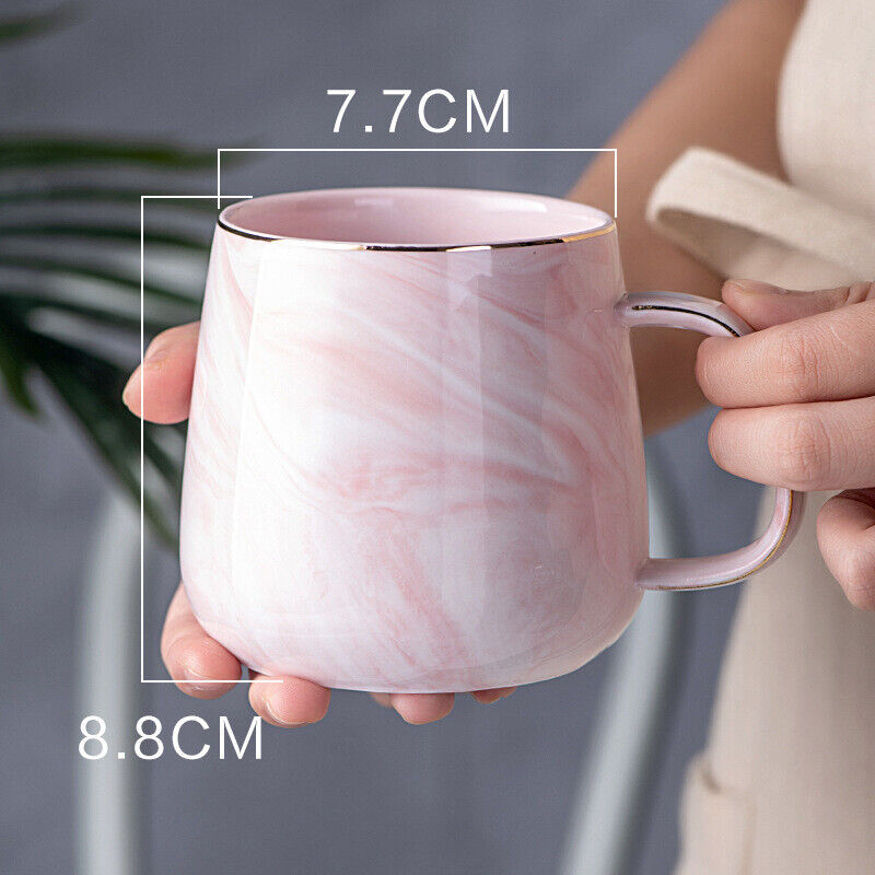 Nordic Style Marble Pattern Ceramic Coffee Mugs Breakfast Milk Tea Cup Gift