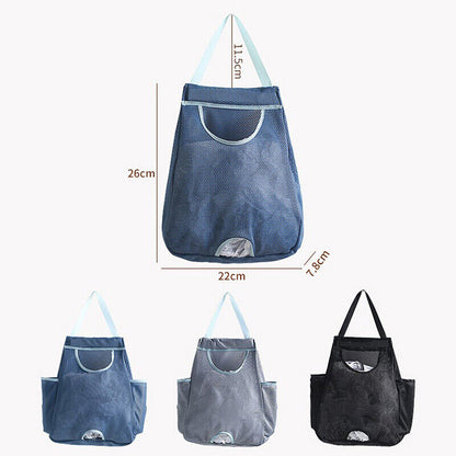 Kitchen Garbage Bag Storage Box For Plastic Bag Wall Hanging Bag With Hook