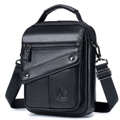 100% Genuine Leather Men's Sling Shoulder Bag Messenger Bag 8" Handbag Crossbody