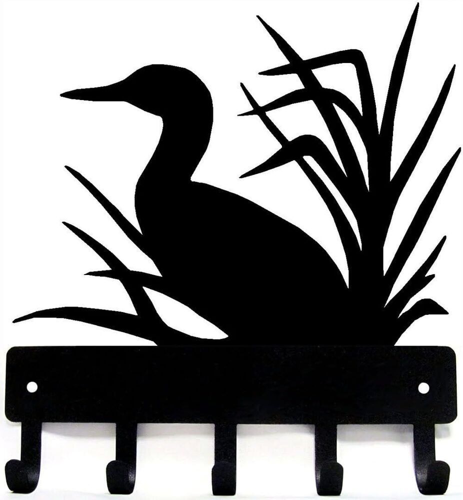Loon Key Rack Hanger - 9 inch Wide Metal Wall Art
