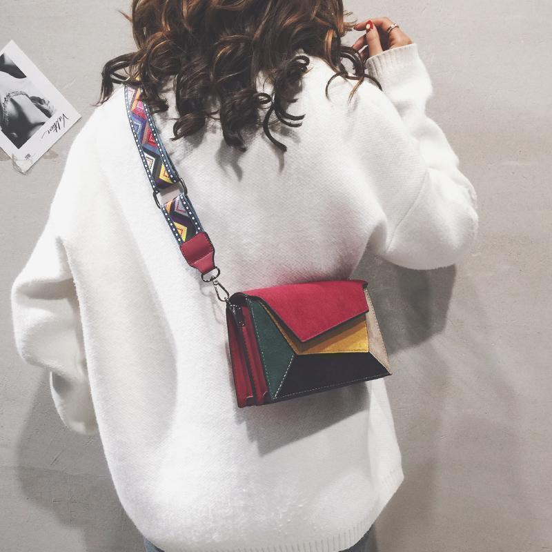 Colors Bags Women Shoulder Crossbody Bag PU Leather Women's Handbags Colors Bags