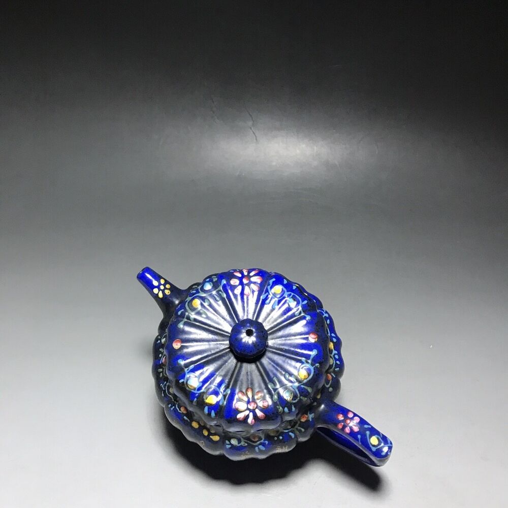 vintage chinese yixing purple clay teapot zisha ceremony carving Collectible art