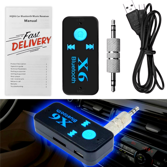 Receptor de audio inalámbrico auxiliar para coche Bluetooth adaptador transmisor