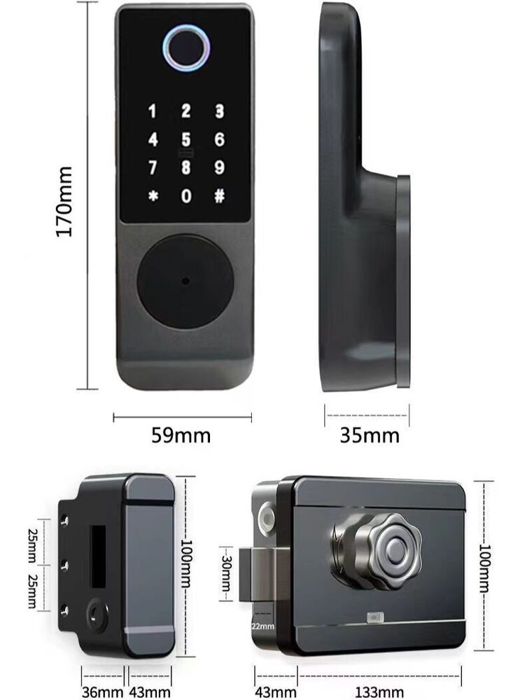 Electronic Door Lock Home Garden Outdoor Gate Door Tuya Smart Lock Wifi Digital