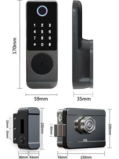 Electronic Door Lock Home Garden Outdoor Gate Door Tuya Smart Lock Wifi Digital