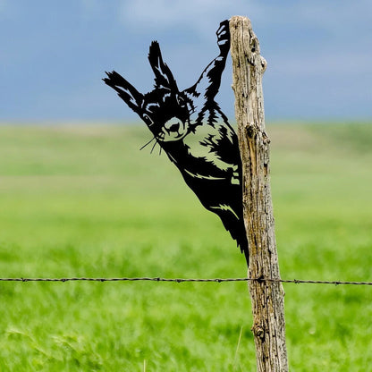 Garden with this Adorable Squirrel-Shaped Fence Ornament