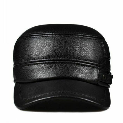 Autumn and Winter Men's Hat Fashion New Soft Leather Hat Top Hot