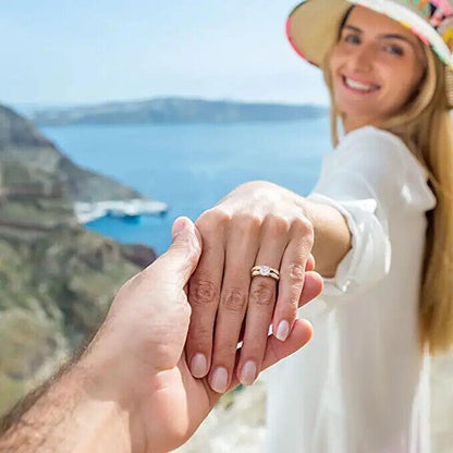 Anillos Sortijas De Oro 18k De Compromiso Matrimonio Boda Para Mujer Tres Tonos