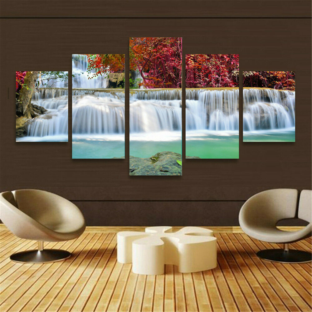 South East Asia Beach Landscape 5 Panel Canvas Print Wall Art Poster Home Decor