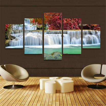 South East Asia Beach Landscape 5 Panel Canvas Print Wall Art Poster Home Decor