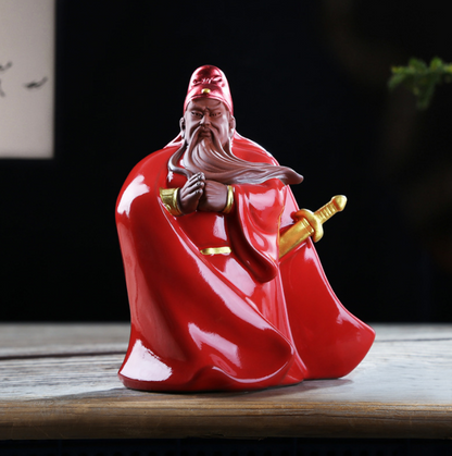 Yixing Ceramic Wu Caishen Guan Erye Zhaocai Guan Gong living room decoration Bog