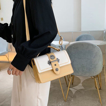 Female Casual Tote Bag Pu Leather Women's Handbag Rivet Shoulder Bags