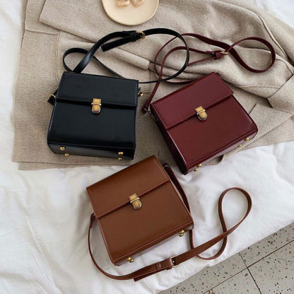 Women's Shoulder Bag Autumn Square Bag Ladies Crossbody Purses Texture Femme